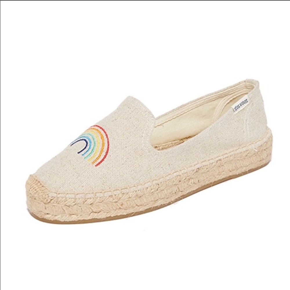 Soludos rainbow platform espadrille size 6.5